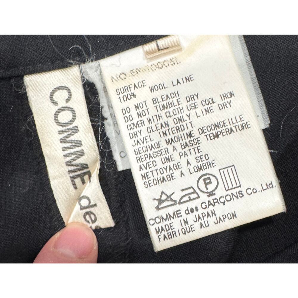 COMME de GARCONS Vintage 100% Wool Slim Fit Cropped Dress Pants Size L - Picture 3 of 3